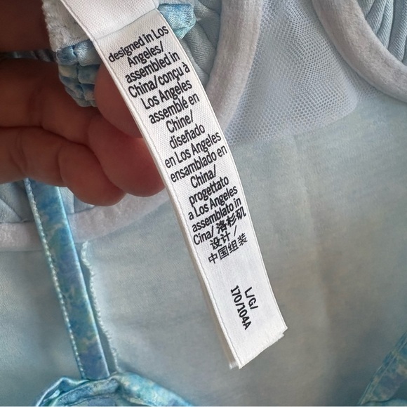 For Love & Lemons Light Blue Lace-Trim Slip Dress - Picture 5 of 8